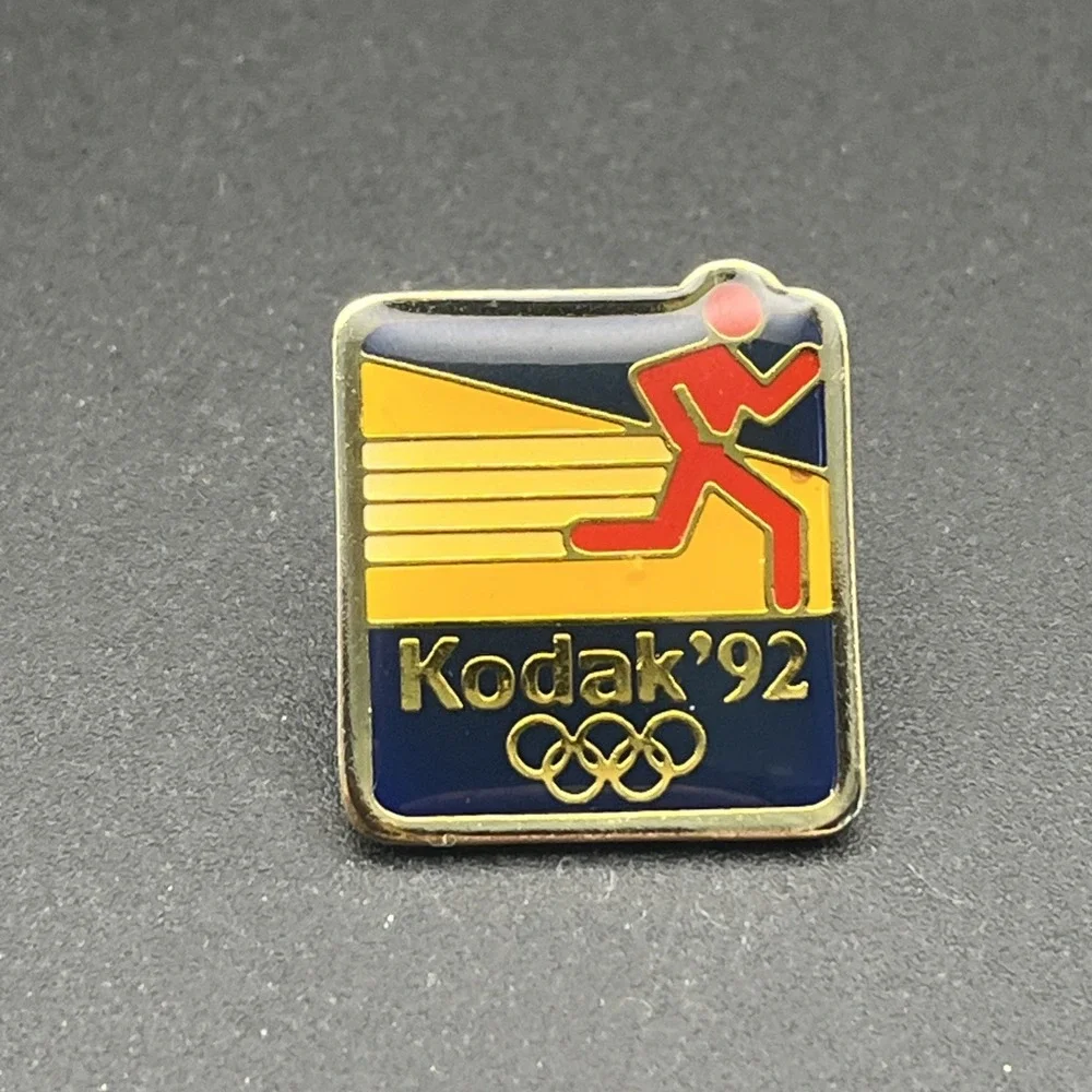 1992‎ Barcelona Summer Olympics Kodak Cameras Running Lapel Hat Pin